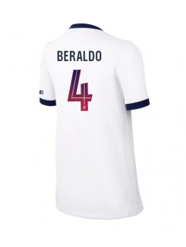 Paris Saint-Germain Lucas Beraldo #4 Replika Borta Kläder Dam 2026-27 Kortärmad Paris Saint-Germain Lucas Beraldo #4 Replika Borta Kläder Dam 2026-27 Kortärmad